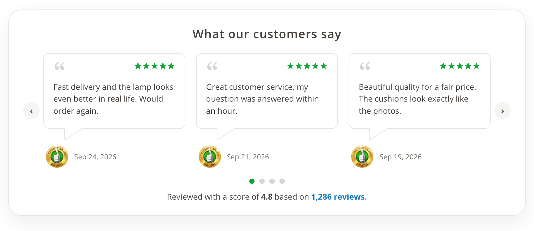 Magento 2 eKomi review slider widget