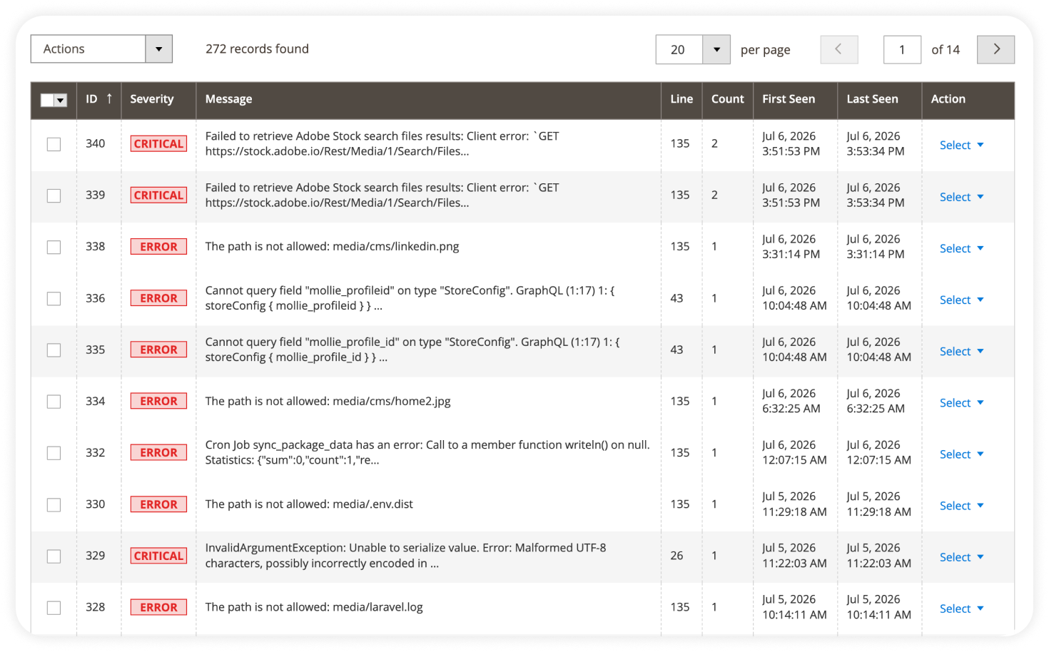 Magento 2 exception capture via the Monolog pipeline