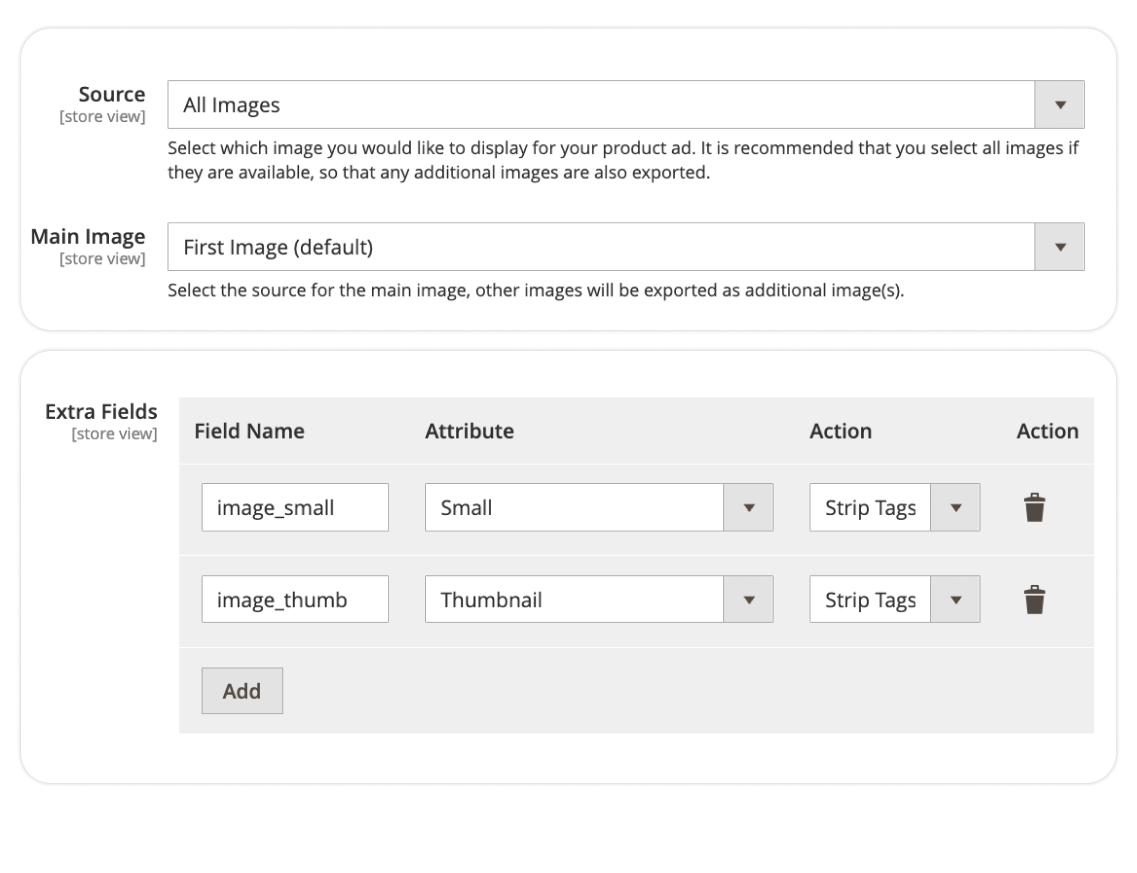Google Shopping image handling