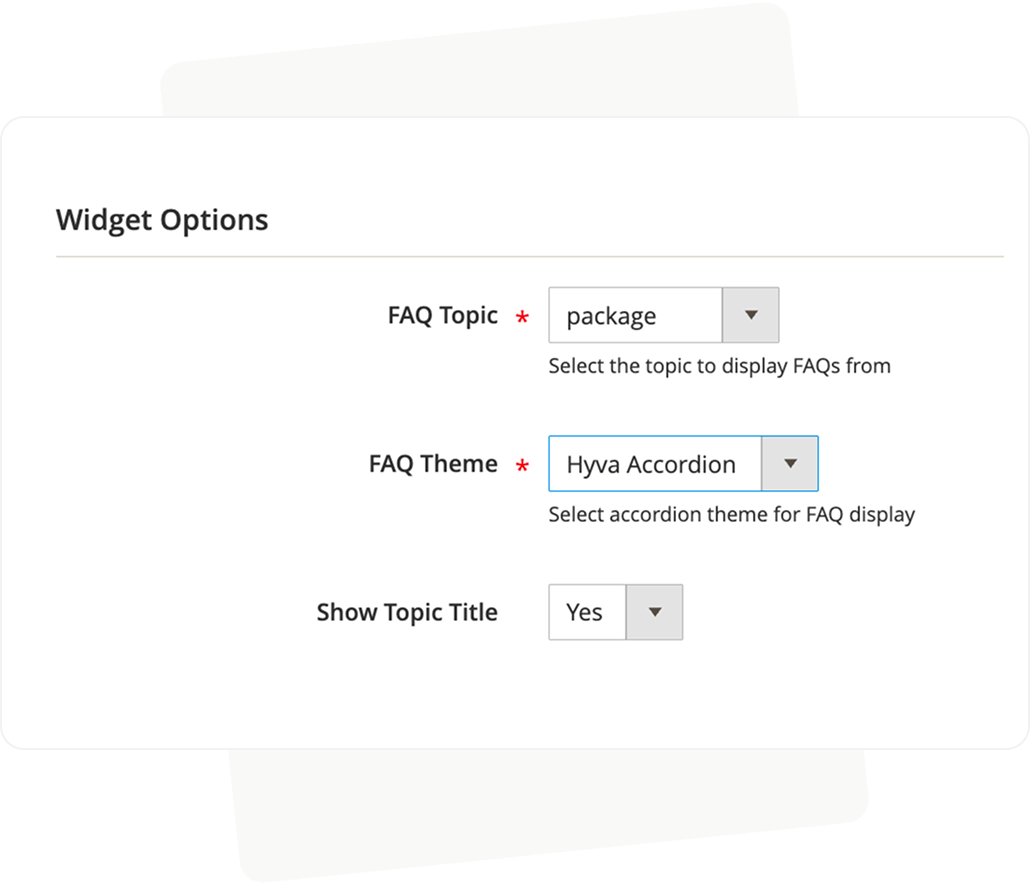 Magento FAQ Widget CMS