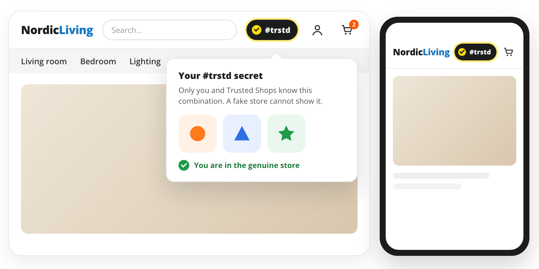 #trstd login from Trusted Shops in the Magento 2 header